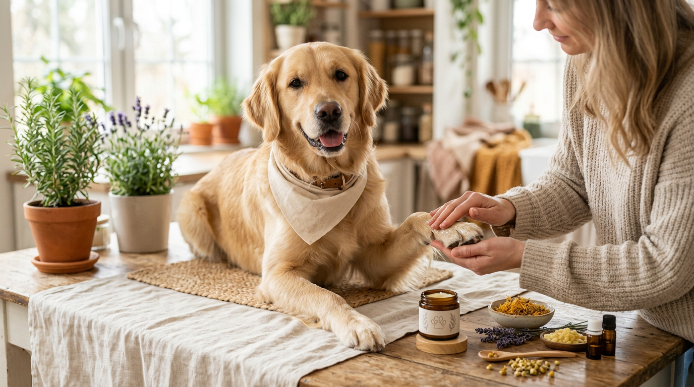 DIY paw balm for dogs – protect cracked paws naturally