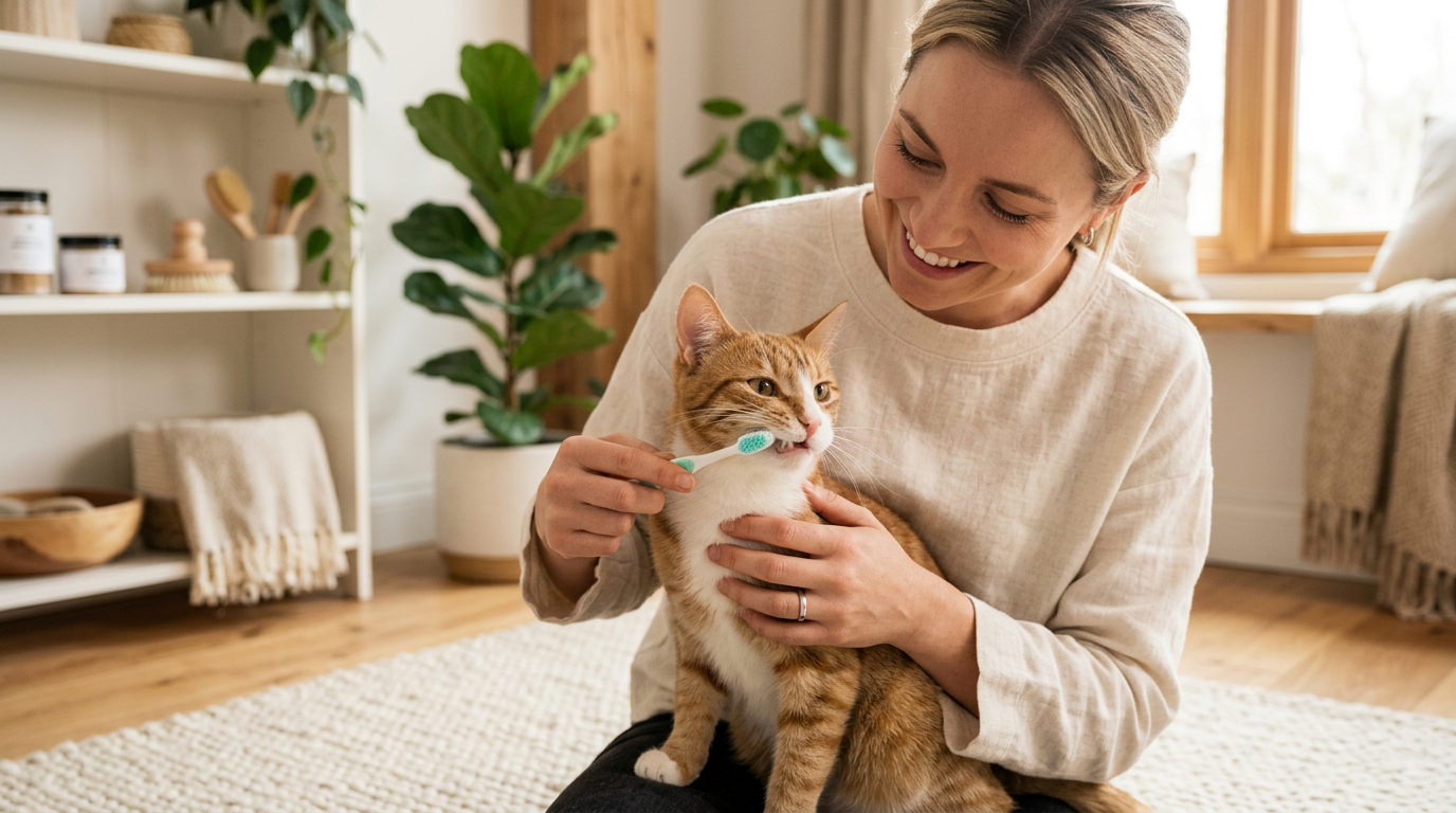 How to clean cat teeth at home – dental care routine