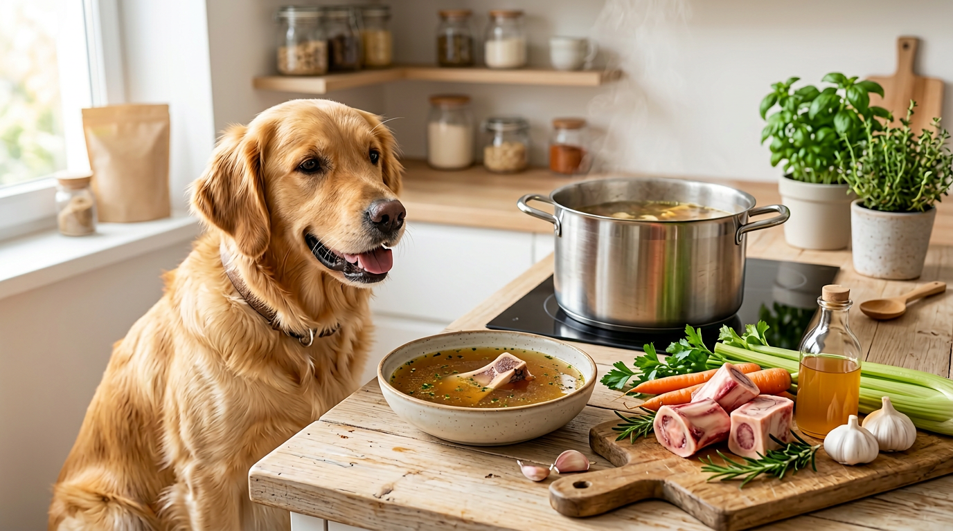How to make bone broth for dogs (joint health recipe)