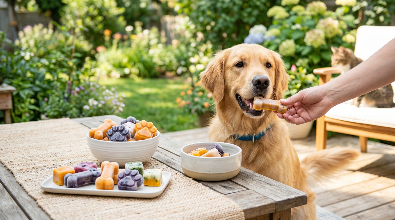 How to make frozen dog treats for summer
