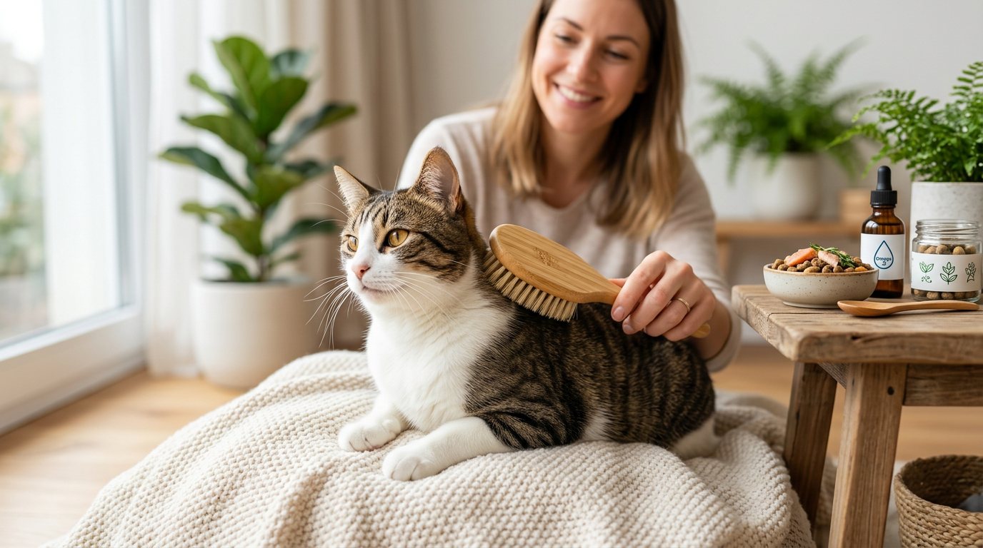 How to reduce cat shedding naturally – grooming and diet tips