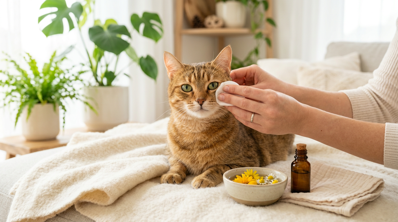 How to treat cat eye infection at home – natural options