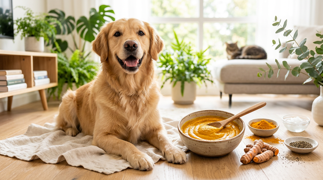 Turmeric for dogs – anti-inflammatory golden paste recipe